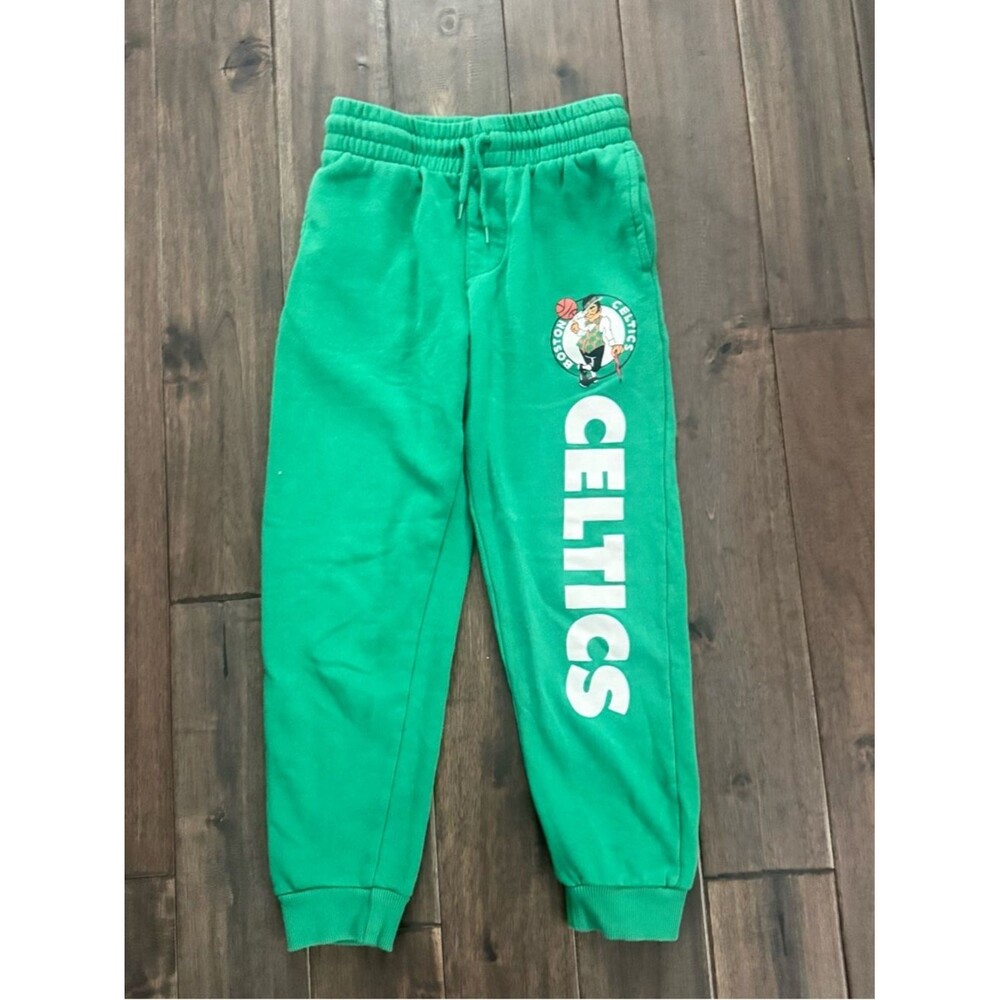 Boston Celtics Official NBA Kelly Green Sweatpants Boys M 10-12